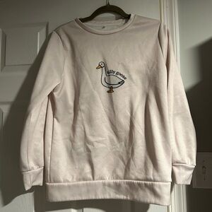 ‘Silly Goose’ Cream Pullover Sweatshirt